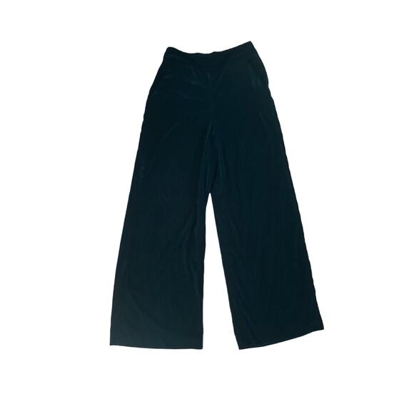 Women US-2 Fat Face Copper & Black Teal Green Velvet Wide Leg Pants Holiday - Picture 1 of 5